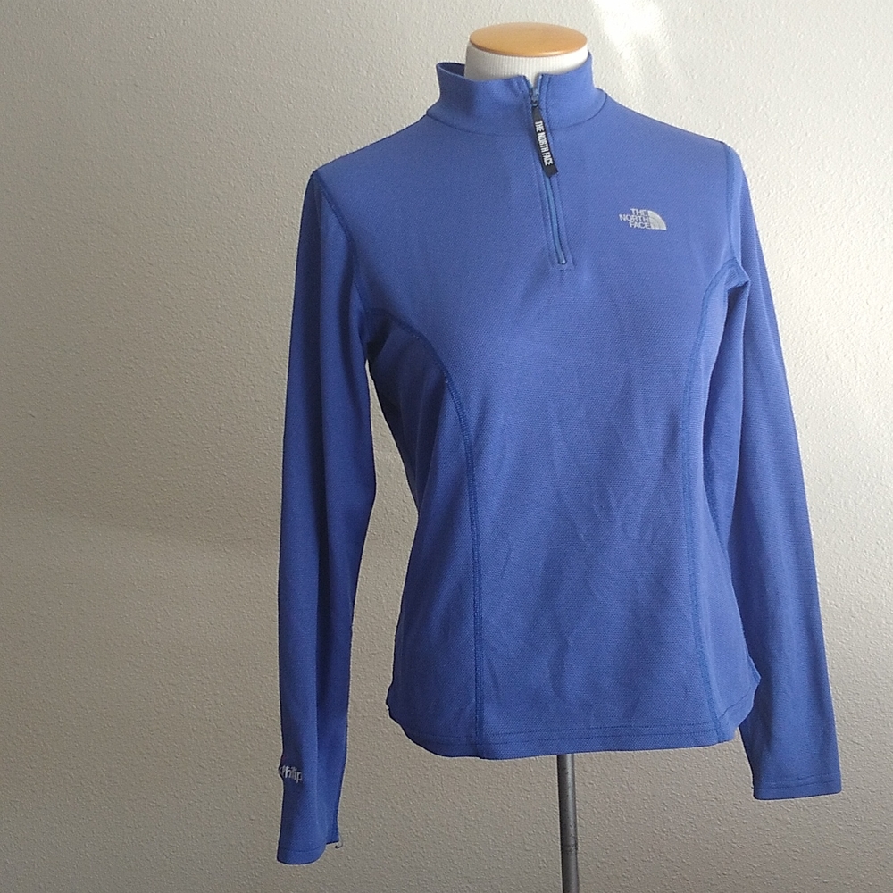 Vintage The North Face thermal dotknit cornflower blue M GUC MADE IN USA
